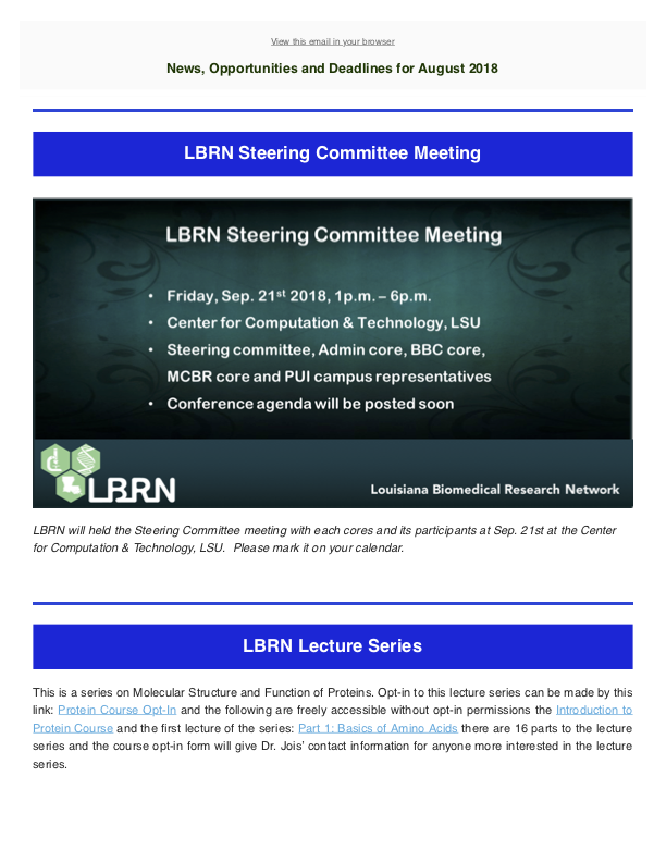 lbrn newsletter August 2018